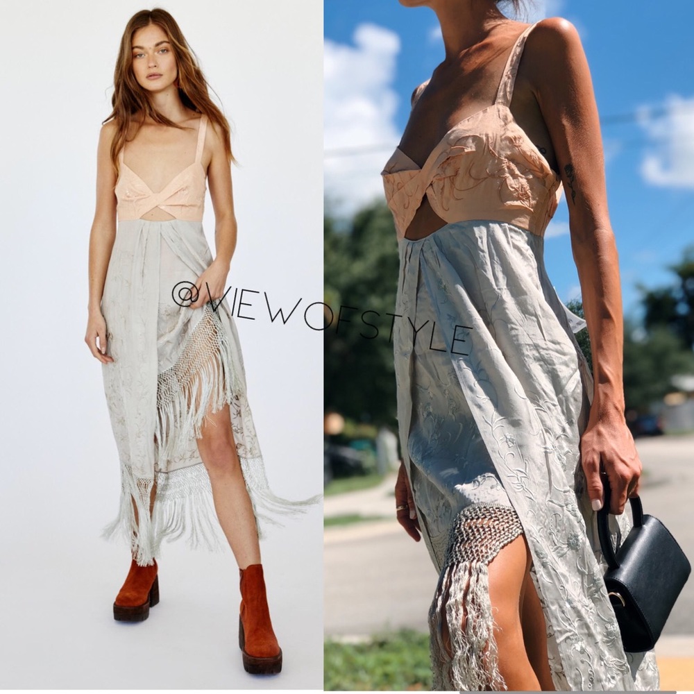 Free People LOVE ME NOT embroidered midi dress - Picture 5 of 14